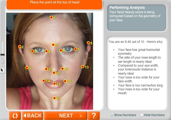 anaface facial beauty analysis face analysis face symmetry analysis